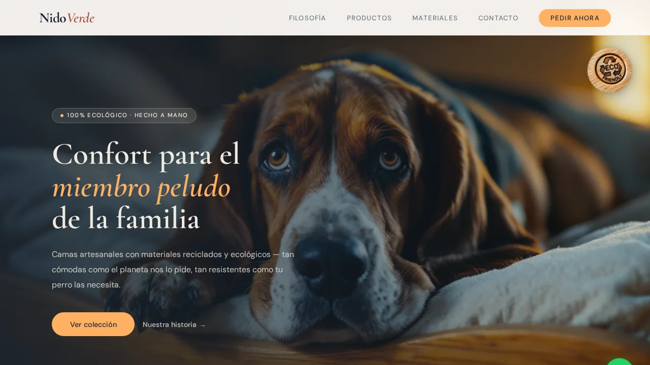 Nido Verde — Camas artesanales ecológicas para mascotas